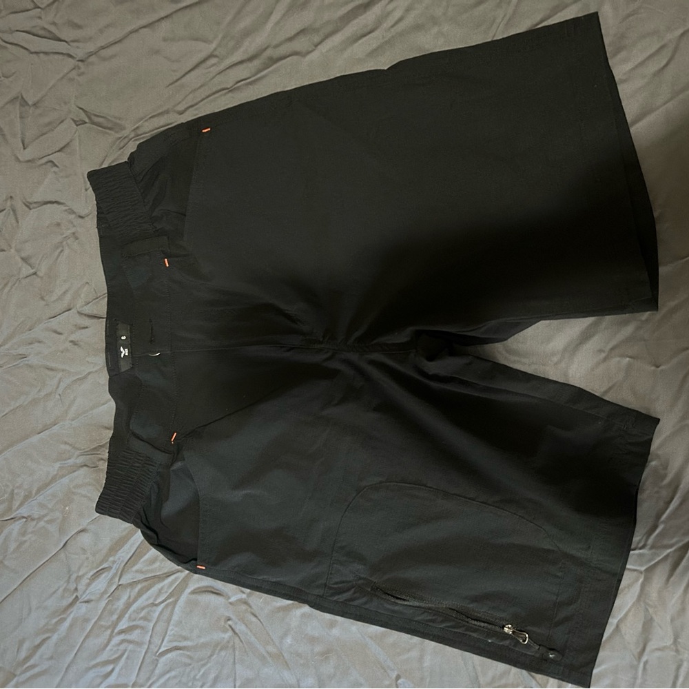 Black cargo shorts